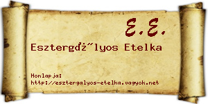 Esztergályos Etelka névjegykártya